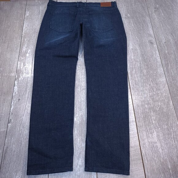 Mott & Bow Mens Slim Crosby Jeans Size 36x32 Blue Denim Straight Leg Mid Rise - Picture 3 of 10